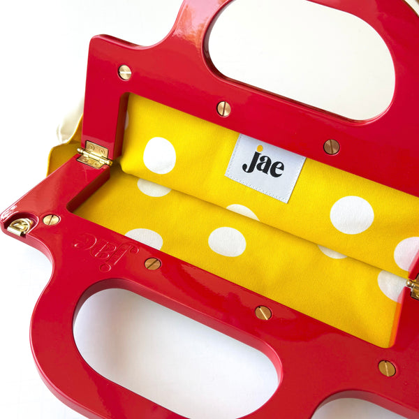 jae Lacquer Handle in Roadster Red