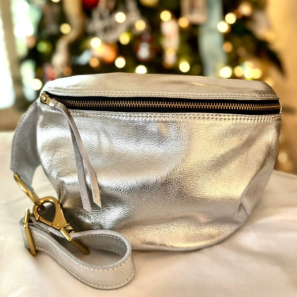jae Leather Sling (Silver)