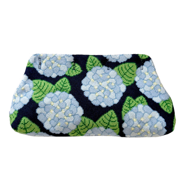 jae x love mhb studio Hydrangea Blue Needlepoint Shortie Slipcover