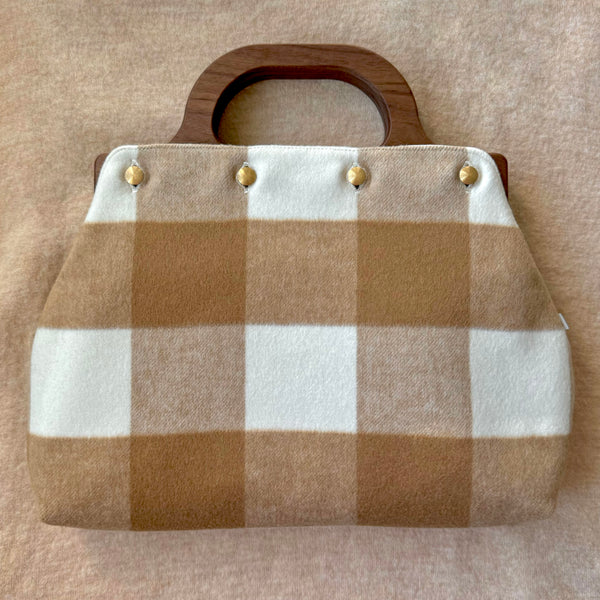 Caramel Check Medium Slipcover