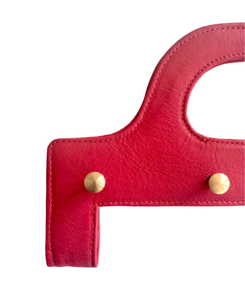 Sample: Red Leather jae Bag Handle