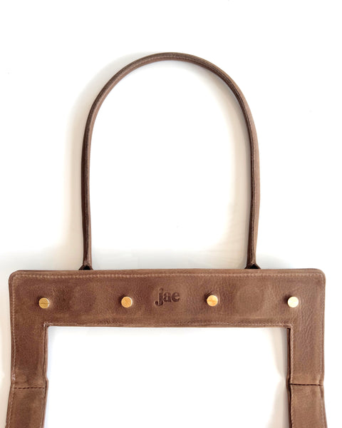 Sample: jae Brown Leather Shoulder Bag handle