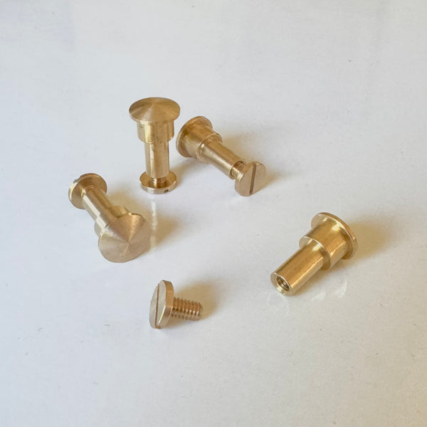 Set of 4 Brass Replacement Buttons for jae Handles