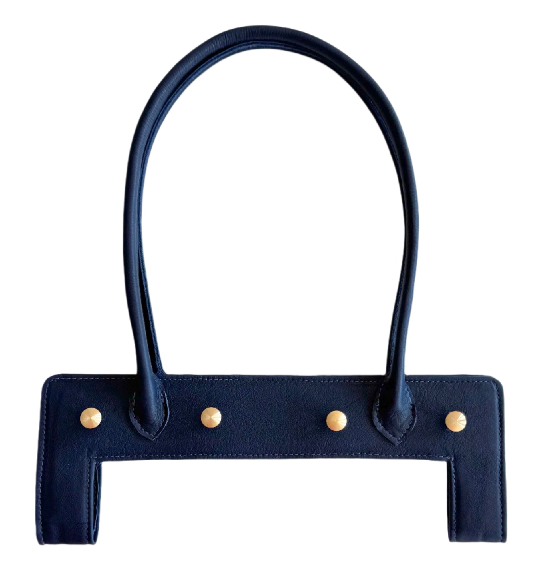 Sample: jae Navy Leather Shoulder Bag handle