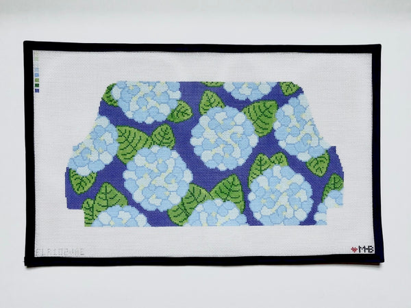 jae x love mhb studio Hydrangea Blue Needlepoint Shortie Slipcover