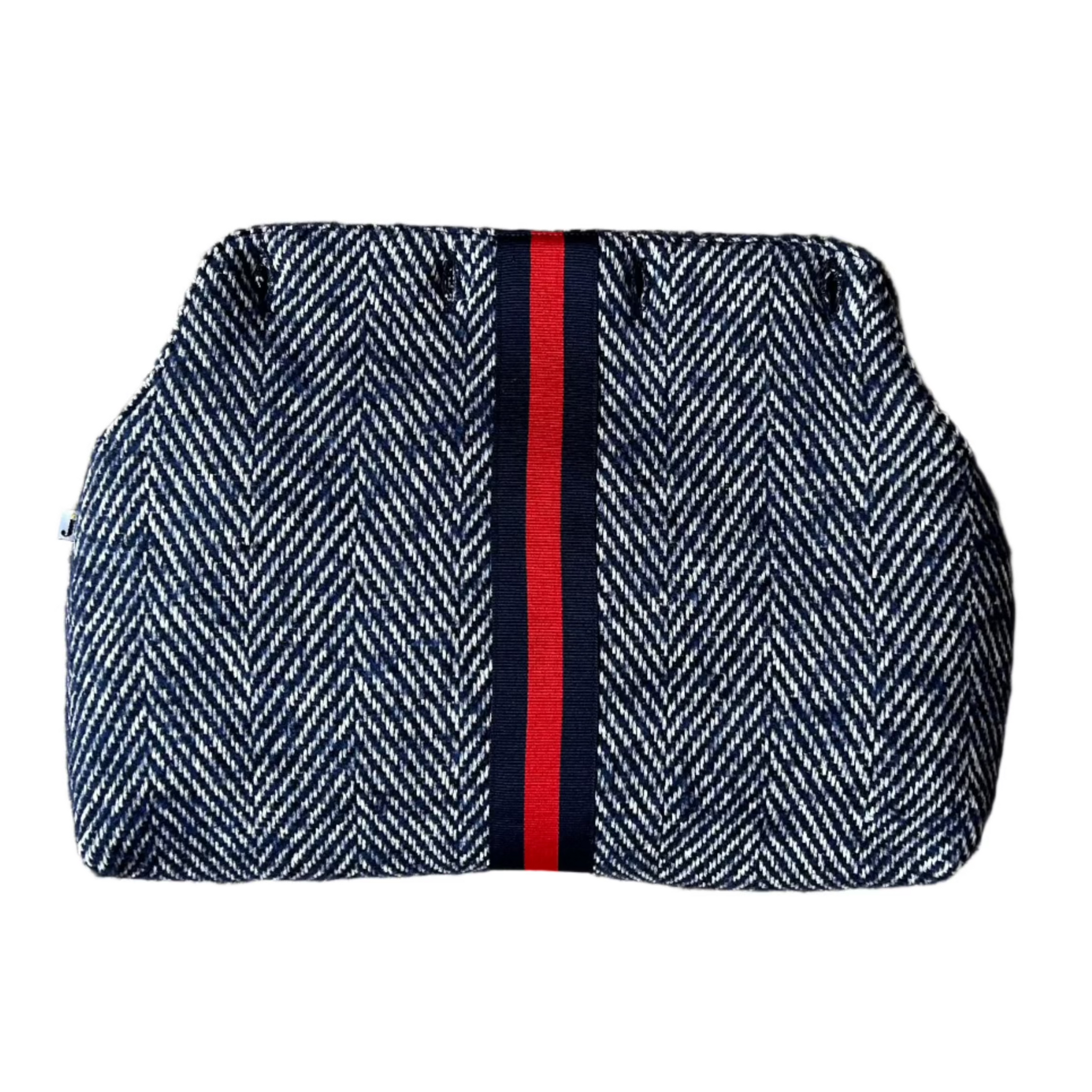 Navy Herringbone Stripe Medium Slipcover