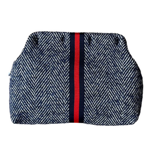 Navy Herringbone Stripe Medium Slipcover
