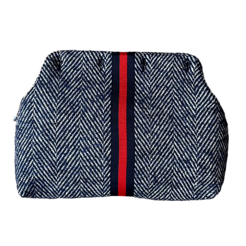 Navy Herringbone Stripe Medium Slipcover