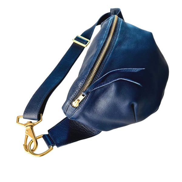 jae Leather Sling (Navy)
